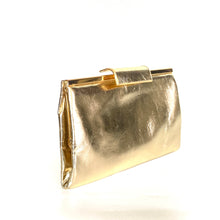 Load image into Gallery viewer, Vintage 90s Gold Leather Clutch Bag-Vintage Handbag, Clutch Bag-Brand Spanking Vintage
