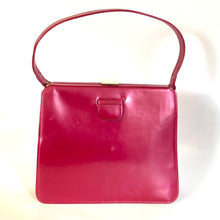 Load image into Gallery viewer, Vintage 50s Fuschia Pink Pearlescent Leather Handbag with Matching Purse by Lodix-Vintage Handbag, Top Handle Bag-Brand Spanking Vintage

