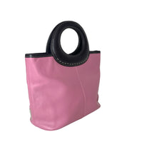 Load image into Gallery viewer, Vintage 80s/90s Pink/Black Leather Handbag by Jane Shilton-Vintage Handbag, Dolly Bag-Brand Spanking Vintage
