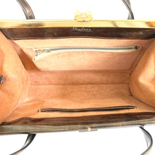 Load image into Gallery viewer, Vintage Handbag 60s/70s In Chocolate Brown Mottled Patent Leather by Meadows Regent St-Vintage Handbag, Top Handle Bag-Brand Spanking Vintage
