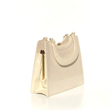 Load image into Gallery viewer, Fabulous Vintage 60s/70s Patent Leather Handbag in Champagne Cream Classic Ladylike-Vintage Handbag, Top Handle Bag-Brand Spanking Vintage
