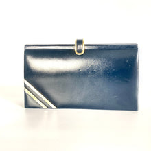 Load image into Gallery viewer, Vintage 70s Navy Leather Clutch Bag By Eros Made in England-Vintage Handbag, Clutch Bag-Brand Spanking Vintage
