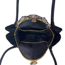 Load image into Gallery viewer, Vintage 40s/50s Luxurious Black Silk Velvet Beaded Waldybag Evening Bag-Vintage Handbag, Evening Bag-Brand Spanking Vintage
