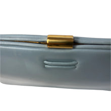 Load image into Gallery viewer, Vintage 50s Rayne Ice Blue Leather Twin Handle Handbag, Silk Coin Purse/Leather Gloves-Vintage Handbag, Top Handle Bag-Brand Spanking Vintage
