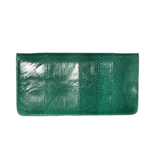Load image into Gallery viewer, Vintage 70s Emerald Green Snakeskin Clutch Bag w/Shoulder Strap-Vintage Handbag, Exotic Skins-Brand Spanking Vintage
