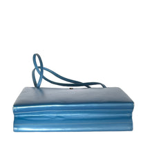 Load image into Gallery viewer, Vintage 60s70s Rayne Pearlescent Blue Leather Twin Handle Handbag and Coin Purse-Vintage Handbag, Top Handle Bag-Brand Spanking Vintage
