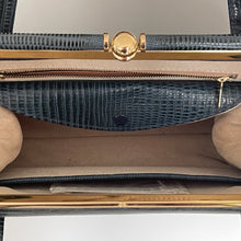 Load image into Gallery viewer, Vintage 70s Ackery Of London Large Lizard Classic Handbag Unused and Mint Condition-Vintage Handbag, Exotic Skins-Brand Spanking Vintage
