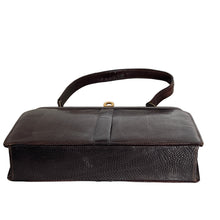 Load image into Gallery viewer, Vintage 50s Classic Large Mappin And Webb Dark Chocolate Brown Lizard Skin Handag-Vintage Handbag, Exotic Skins-Brand Spanking Vintage
