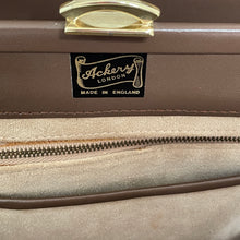 Load image into Gallery viewer, Vintage 70s Ackery Python Snakeskin And Leather Handbag Taupe, Rust-Vintage Handbag, Exotic Skins-Brand Spanking Vintage
