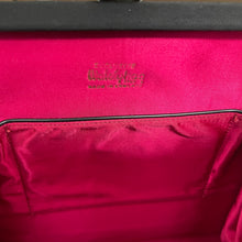 Load image into Gallery viewer, Vintage 60s/70s Black Fabric Evening/Occasion Bag w/Fuchsia Pink Silk Lining/Coin Purse by Waldybag-Vintage Handbag, Evening Bag-Brand Spanking Vintage
