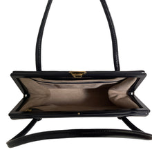 Load image into Gallery viewer, Vintage 60s/70s Royal Blue Navy Patent Leather Top Handle Bag Waldybag-Vintage Handbag, Top Handle Bag-Brand Spanking Vintage
