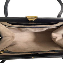 Load image into Gallery viewer, Vintage 60s/70s Royal Blue Navy Patent Leather Top Handle Bag Waldybag-Vintage Handbag, Top Handle Bag-Brand Spanking Vintage
