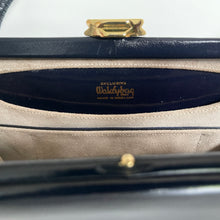 Load image into Gallery viewer, Vintage 60s/70s Royal Blue Navy Patent Leather Top Handle Bag Waldybag-Vintage Handbag, Top Handle Bag-Brand Spanking Vintage
