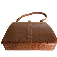 Load image into Gallery viewer, Vintage 70s Classic Caramel Tan Lizard Skin Handbag By Mappin &amp; Webb-Vintage Handbag, Exotic Skins-Brand Spanking Vintage
