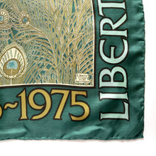 Load image into Gallery viewer, Vintage Large Liberty 100th Anniversary Silk Scarf 'Hera' Design In Green Gold-Scarves-Brand Spanking Vintage

