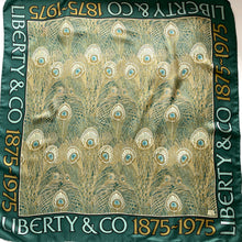 Load image into Gallery viewer, Vintage Large Liberty 100th Anniversary Silk Scarf 'Hera' Design In Green Gold-Scarves-Brand Spanking Vintage
