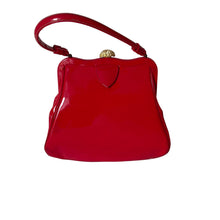 Load image into Gallery viewer, Vintage 50s/60s Lipstick Red Patent Top Handle Bag By Crown Lewis USA
