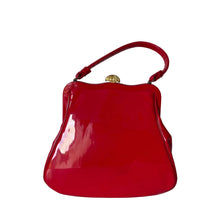 Load image into Gallery viewer, Vintage 50s/60s Lipstick Red Patent Top Handle Bag By Crown Lewis USA
