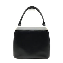 Load image into Gallery viewer, Vintage Lodix &#39;Handbags of Taste&#39; 50s/60s Black Leather and White Lucite Frame Classic Ladylike Handbag-Vintage Handbag, Kelly Bag-Brand Spanking Vintage
