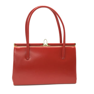 Vintage Small Dainty Lipstick Red Leather Classic Ladylike handbag by Eros Made in Britain-Vintage Handbag, Kelly Bag-Brand Spanking Vintage
