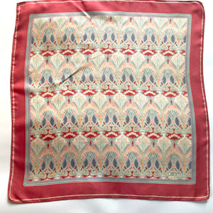 Vintage Liberty Of London Silk Scarf In Iconic 'Ianthe' Design In Pink, Grey And Blue-Scarves-Brand Spanking Vintage