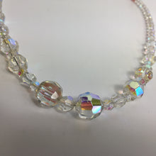 Load image into Gallery viewer, Vintage 50s Aurora Borealis Graduated Crystal Glass Bead Necklace with Gilt Clasp-Accessories, For Her-Brand Spanking Vintage
