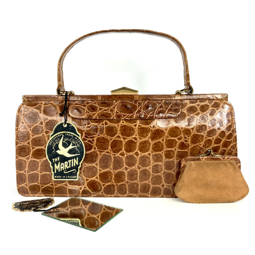 Ample 1950's-60's Chocolate EXOTIC TURTLE SKIN Shoulder Bag - El Corte' -  Vintage Skins