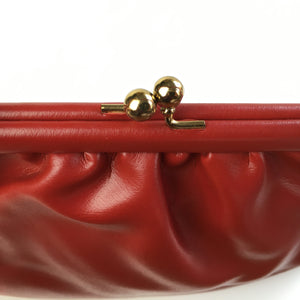 Vintage 50s 60s Lipstick Red Faux Leather Dolly Bag by Freedex for Boots-Vintage Handbag, Dolly Bag-Brand Spanking Vintage