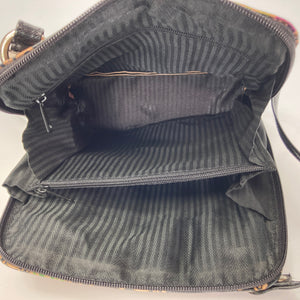 Vintage 70s/80s Leather Painted Bohemian Paisley Cross Body Bag-Vintage Handbag, Dolly Bag-Brand Spanking Vintage
