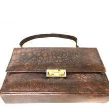 Load image into Gallery viewer, Vintage 50s/60s Leather Lined Satchel Style Turtle Skin Handbag In Excellent Condition-Vintage Handbag, Exotic Skins-Brand Spanking Vintage
