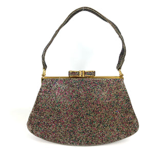 RESERVED Vintage 50s Luxurious Multicolour Glitter Waldybag Evening Bag w/ Silk Lining and Matching Coin Purse-Vintage Handbag, Evening Bag-Brand Spanking Vintage