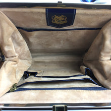 Load image into Gallery viewer, Vintage 50s Beautiful Midnight Blue Pearlescent Bag with Matching Purse by Lodix-Vintage Handbag, Kelly Bag-Brand Spanking Vintage
