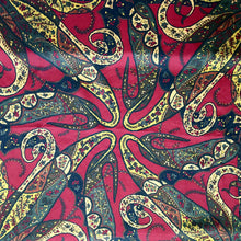 Load image into Gallery viewer, Large Liberty of London Classic Paisley Silk Scarf in Black/Mustard/Burgundy/Green with Black Border-Scarves-Brand Spanking Vintage
