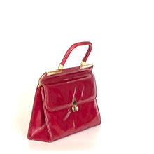 Load image into Gallery viewer, Vintage 60s/70s Lipstick Red Patent Leather Handbag By Holmes Of Norwich-Vintage Handbag, Kelly Bag-Brand Spanking Vintage
