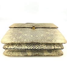 Load image into Gallery viewer, Vintage 60s Monitor/Ring Lizard Skin Handbag, Top Handle Bag w/ Gilt Clasp + Coin Purse by Rendl-Vintage Handbag, Exotic Skins-Brand Spanking Vintage
