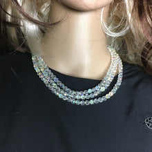 Load image into Gallery viewer, Vintage 50s Triple Strand Aurora Borealis Crystal Necklace-Accessories, For Her-Brand Spanking Vintage
