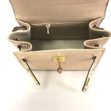 Load image into Gallery viewer, Vintage 90s Mini Mappin &amp; Webb Lizard Skin Birkin Style Cross Body Handbag Shoulder Bag in Nude-Vintage Handbag, Exotic Skins-Brand Spanking Vintage
