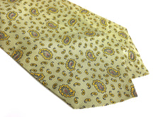 Load image into Gallery viewer, Vintage 50s Silky Paisley Design Cravat in Pistachio Green by Sammy Made in England-Accessories, For Him-Brand Spanking Vintage
