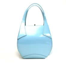 Load image into Gallery viewer, Vintage 60s Large Ice Blue Patent Top Handle Bag by Berné Made In California USA-Vintage Handbag, Kelly Bag-Brand Spanking Vintage
