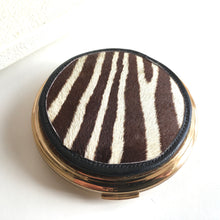 Load image into Gallery viewer, Exquisite Vintage Powder Compact By Stratton in Rare Zebra Skin Design-Accessories, For Her-Brand Spanking Vintage
