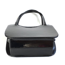 Load image into Gallery viewer, Vintage 50s 60s Classic Black Patent Leather Twin Handle Bag by Riviera Made in England-Vintage Handbag, Kelly Bag-Brand Spanking Vintage
