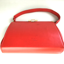 Load image into Gallery viewer, Vintage 60s Lipstick Red Classic Ladylike Bag in Faux Leather-Vintage Handbag, Kelly Bag-Brand Spanking Vintage
