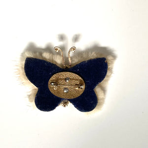 Vintage 50s Blond Mink Butterfly Brooch-Accessories, For Her-Brand Spanking Vintage