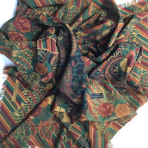 Vintage 1983 Liberty Collier Campbell Large Varuna Wool Scarf Shawl Wrap-Scarves-Brand Spanking Vintage