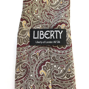 Vintage Liberty of London Gentlemen's Silk Tie in Classic Paisley Design-Accessories, For Him-Brand Spanking Vintage