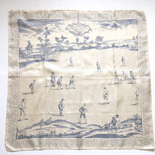 Load image into Gallery viewer, Vintage Rare and Collectable 60s Liberty Of London &#39;Laws Of The Game Of Cricket&#39; Large Silk Scarf Very Collectable-Scarves-Brand Spanking Vintage
