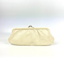 Load image into Gallery viewer, Vintage 50s/60s Small Cream/Ivory Dainty Leather Faux Pigskin Clutch Bag-Vintage Handbag, Clutch Bag-Brand Spanking Vintage
