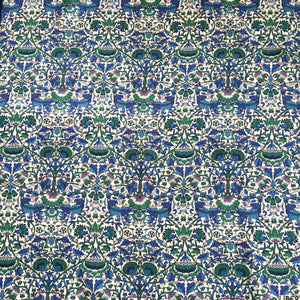 Vintage Liberty Silk Scarf in William Morris Design Blue/Ivory/Green/Lilac-Scarves-Brand Spanking Vintage