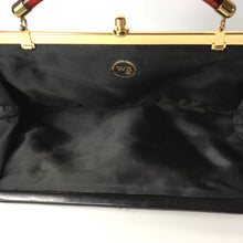 Load image into Gallery viewer, Vintage 70s Rare Weymouth American Chenille Folding Handle Clutch Bag in Beige/Rust/Black-Vintage Handbag, Clutch Bag-Brand Spanking Vintage
