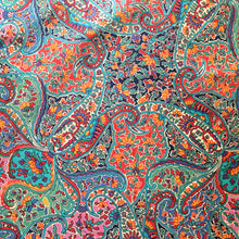 Load image into Gallery viewer, Vintage Liberty of London Silk Scarf in Classic Paisley Design in Vibrant Reds, Blues, Pink, Green and Yellow-Scarves-Brand Spanking Vintage
